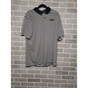 Nike Dri-Fit Mens Stripes Golf‎ Polo Short Sleeve Shirt Size XL Ijga Logo